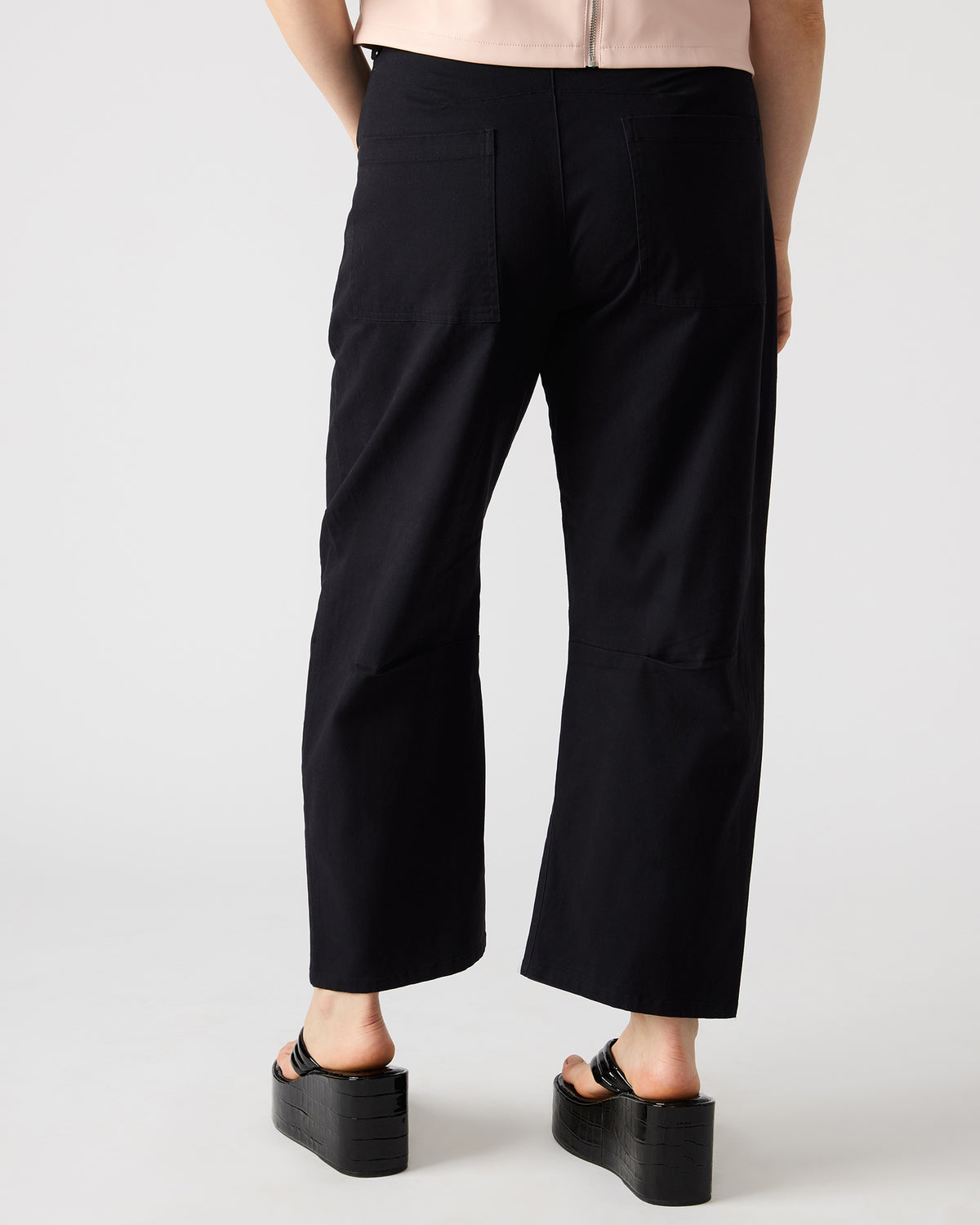 HANIEL Black Women's Barrel Leg Pant Steve Madden BLACK