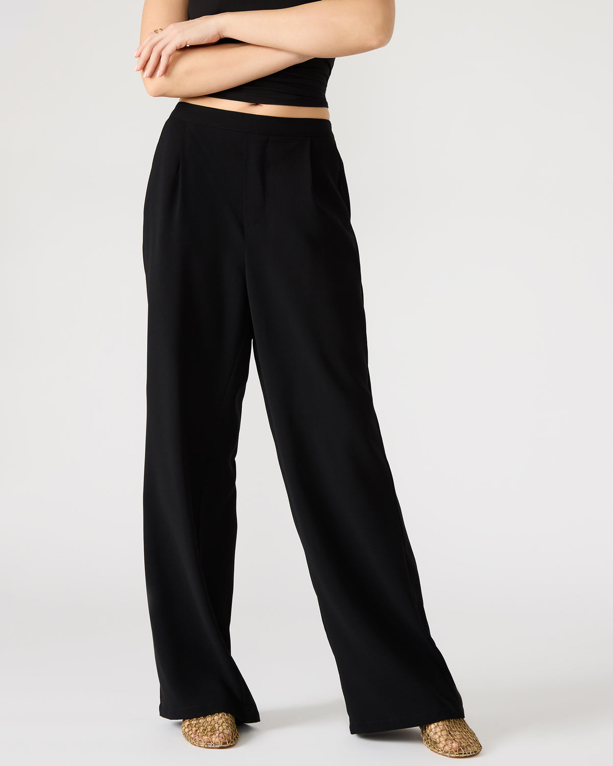 PAYTON Pant Black | Women's Wide Leg Trousers Steve Madden BLACK