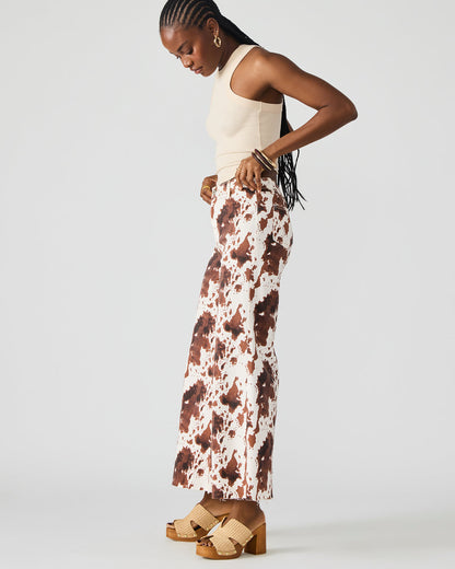 HARLI Brown Cow Print High-Rise Denim Women's Jean Steve Madden BROWN