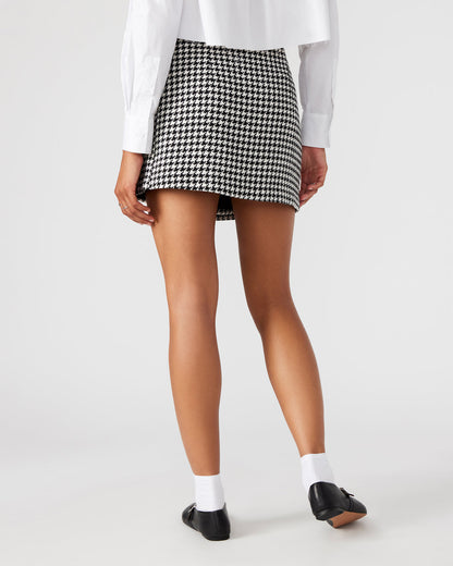 LEON Black/White Women's Wrap Mini Skirt Steve Madden BLACK WHITE