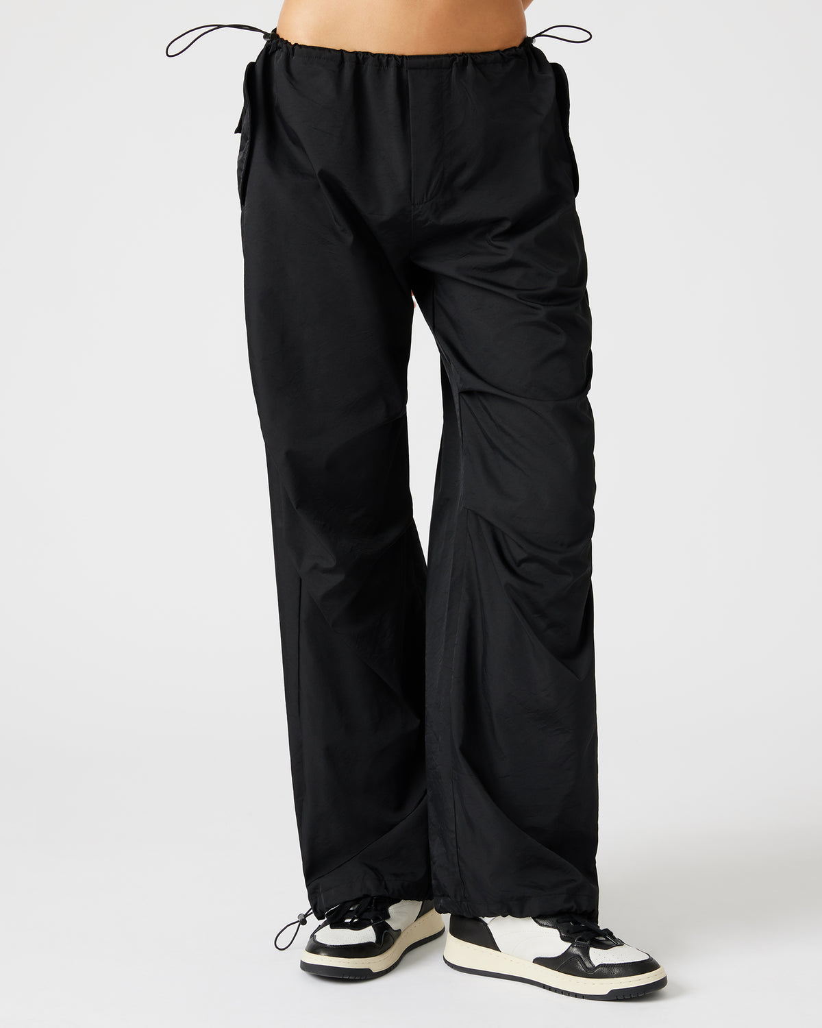 PIA Parachute Pant Black | Women's Adjustable Pants Steve Madden BLACK