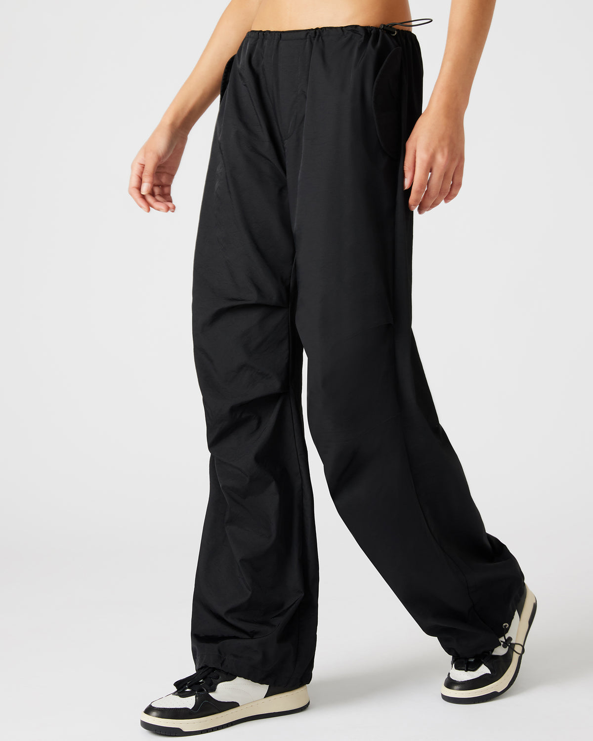 PIA Parachute Pant Black | Women's Adjustable Pants Steve Madden BLACK