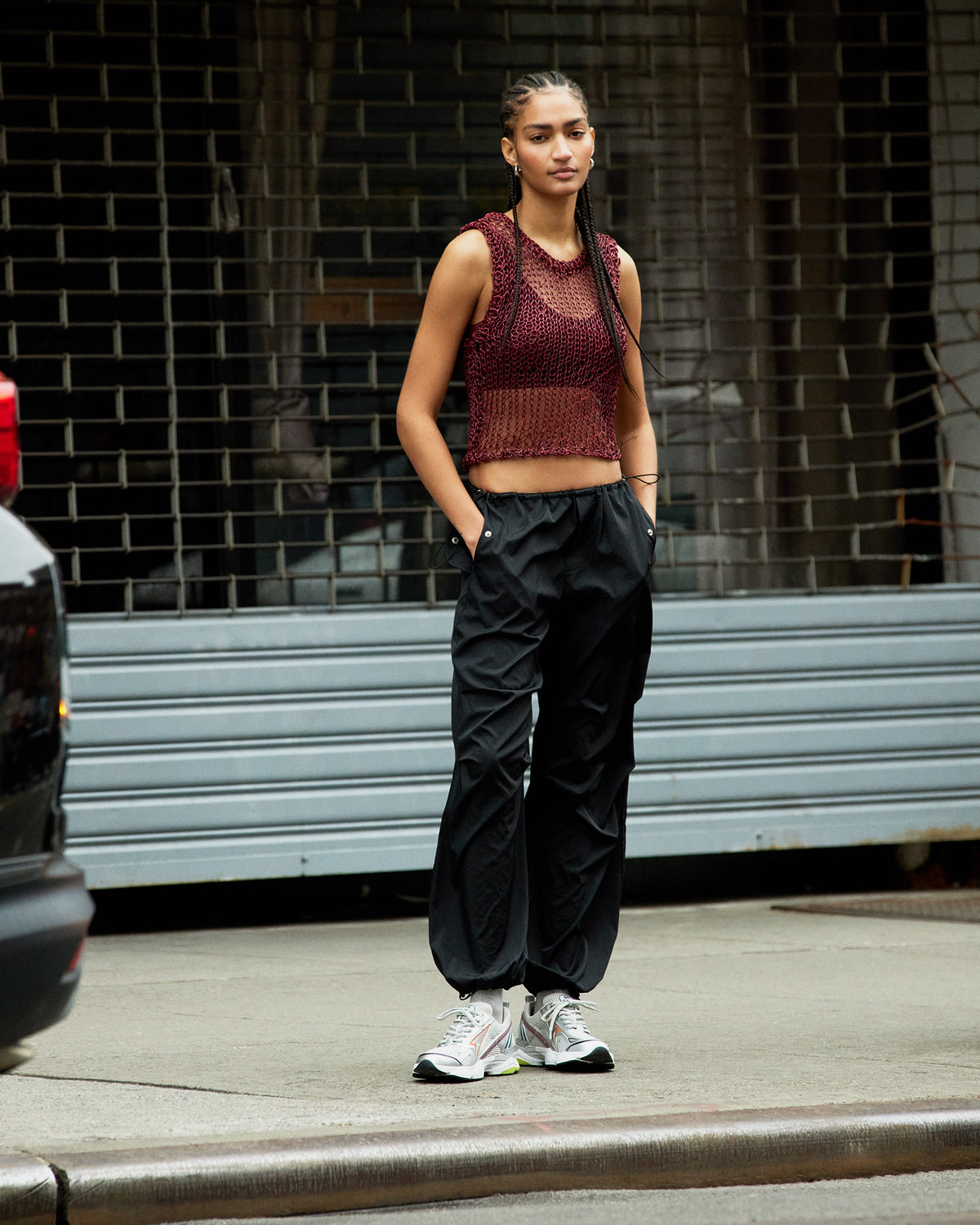 PIA Parachute Pant Black | Women's Adjustable Pants Steve Madden BLACK
