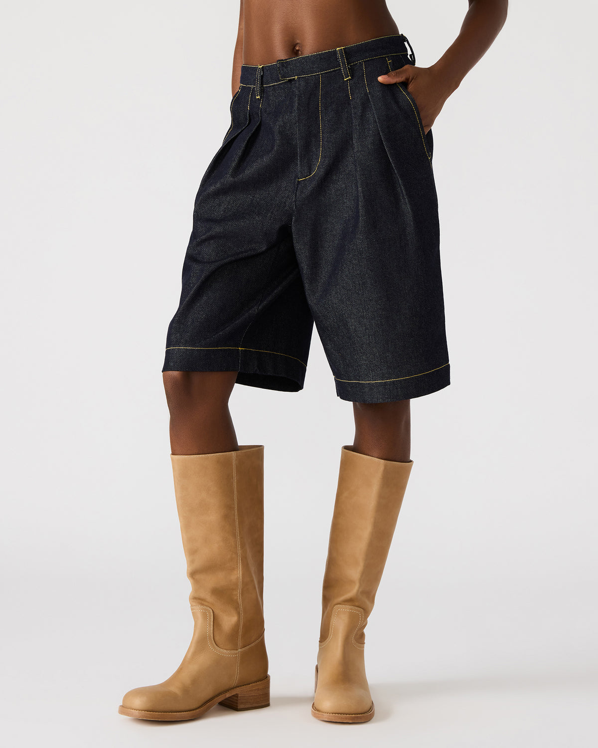 IVANA Denim Women's Shorts Steve Madden NAVY