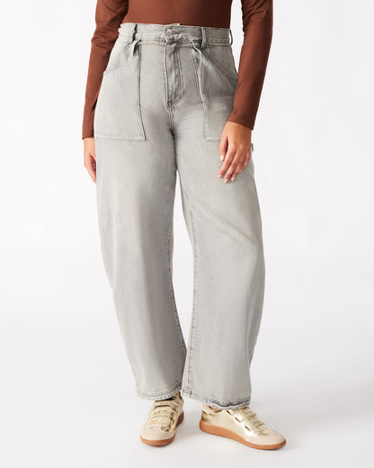 HANSEN Pant Light Grey | Women's Barrel Leg Pants Steve Madden LIGHT GREY