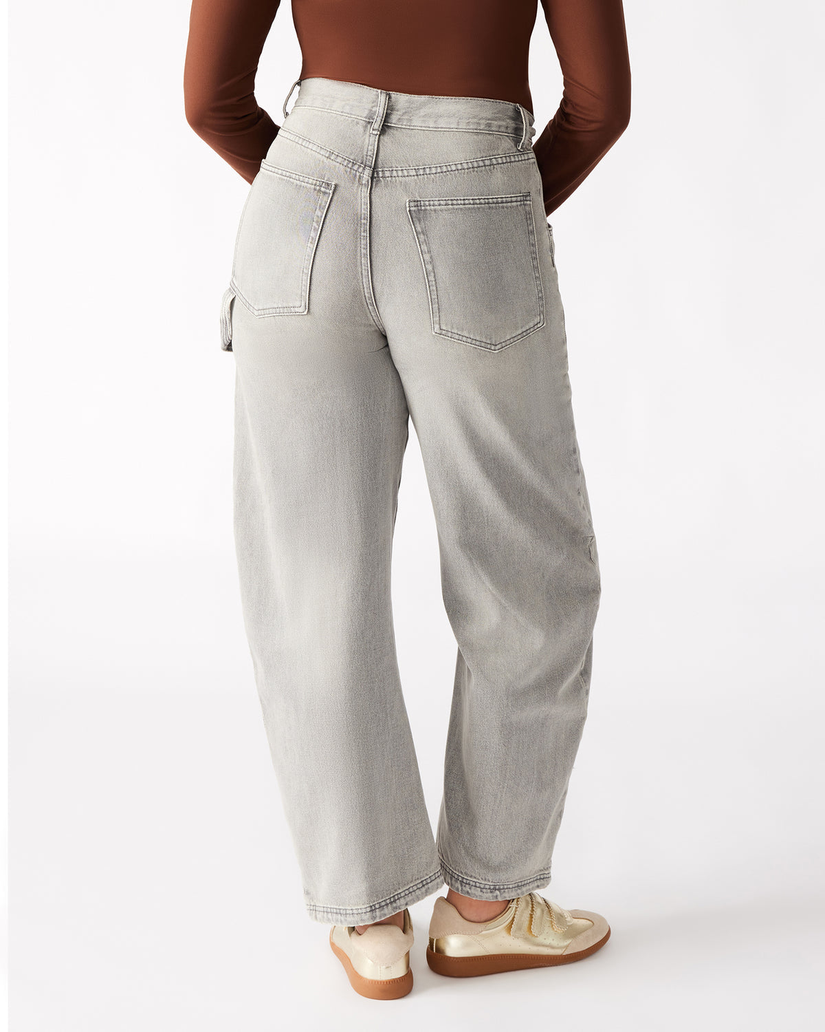 HANSEN Pant Light Grey | Women's Barrel Leg Pants Steve Madden LIGHT GREY