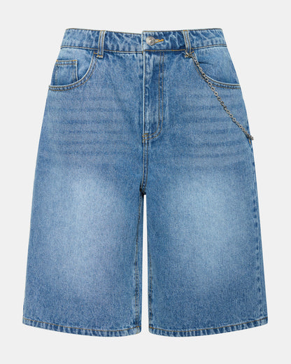 MAGDALEN Women's Denim Shorts Steve Madden DENIM FABRIC
