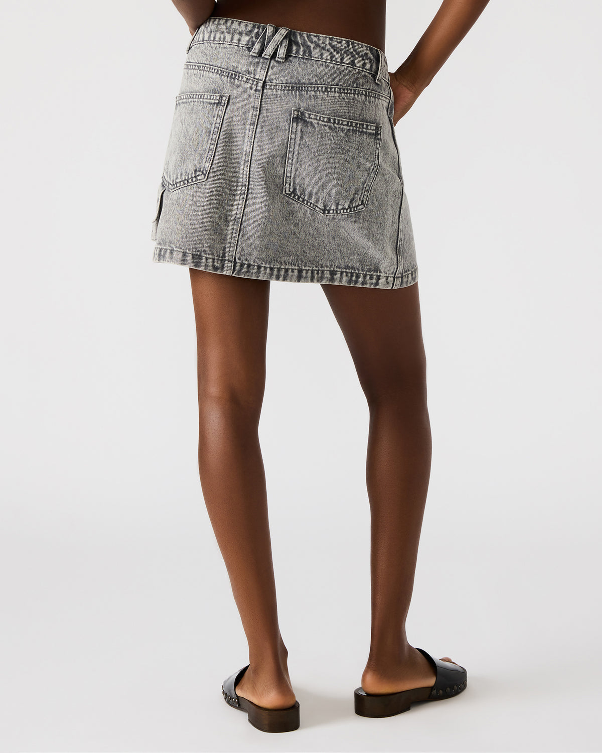 ABACO Light Grey Women's Denim Skirt Steve Madden LIGHT GREY
