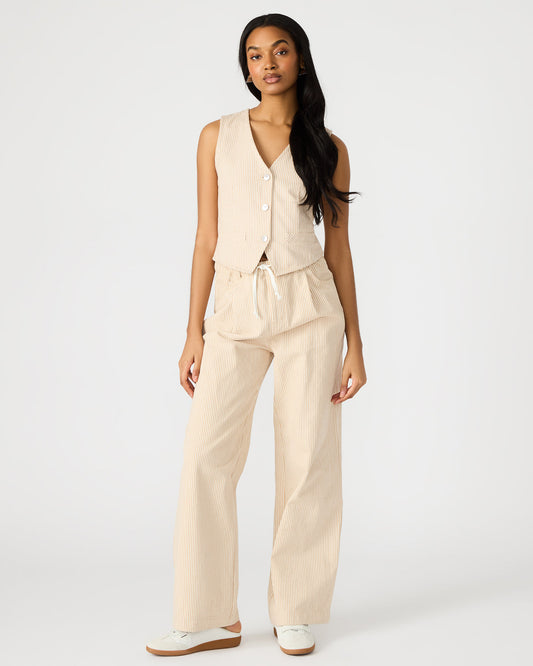 MINORCA Khaki Women's Wide-Leg Tie-Front Pant Steve Madden KHAKI FAB