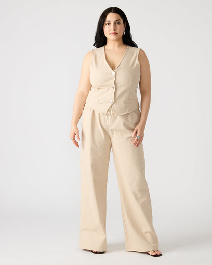 MINORCA Khaki Women's Wide-Leg Tie-Front Pant Steve Madden KHAKI FAB