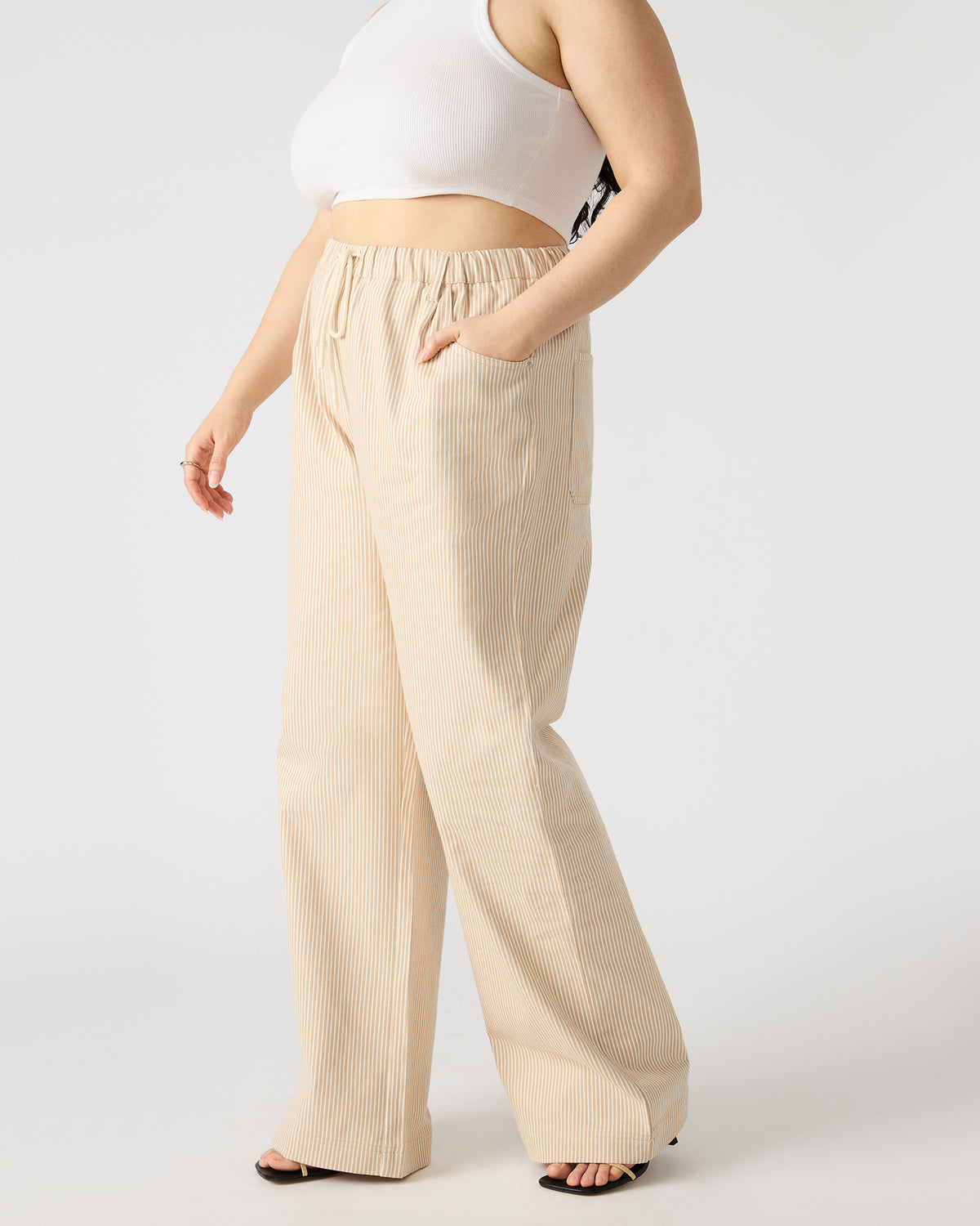 MINORCA Khaki Women's Wide-Leg Tie-Front Pant Steve Madden KHAKI FAB