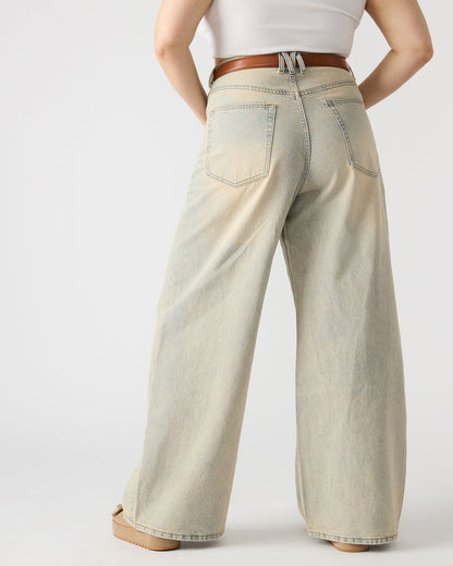MAGNUS Women's Washed Denim Wide-Leg Jeans Steve Madden DENIM FABRIC