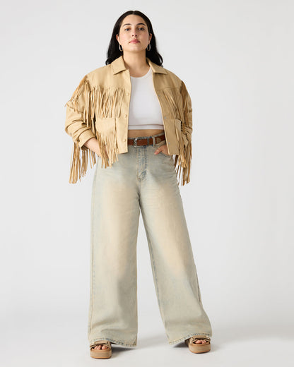 MAGNUS Women's Washed Denim Wide-Leg Jeans Steve Madden DENIM FABRIC
