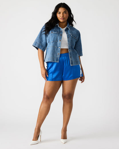 BECKHAM Blue Women's Athletic Track Shorts Steve Madden BLUE