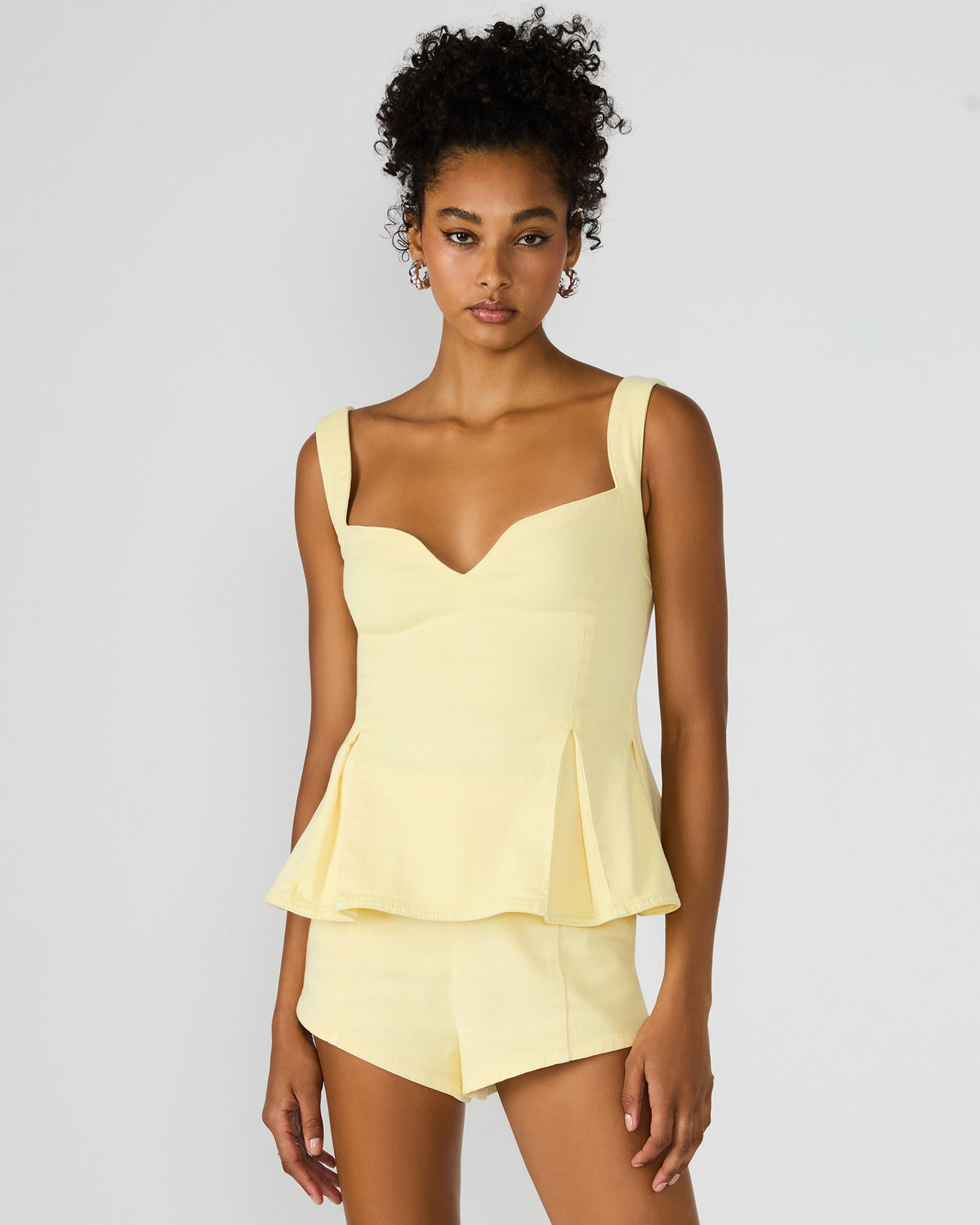 ZENIA Golden Glow Sleeveless Peplum Women's Top Steve Madden GOLDEN GLOW