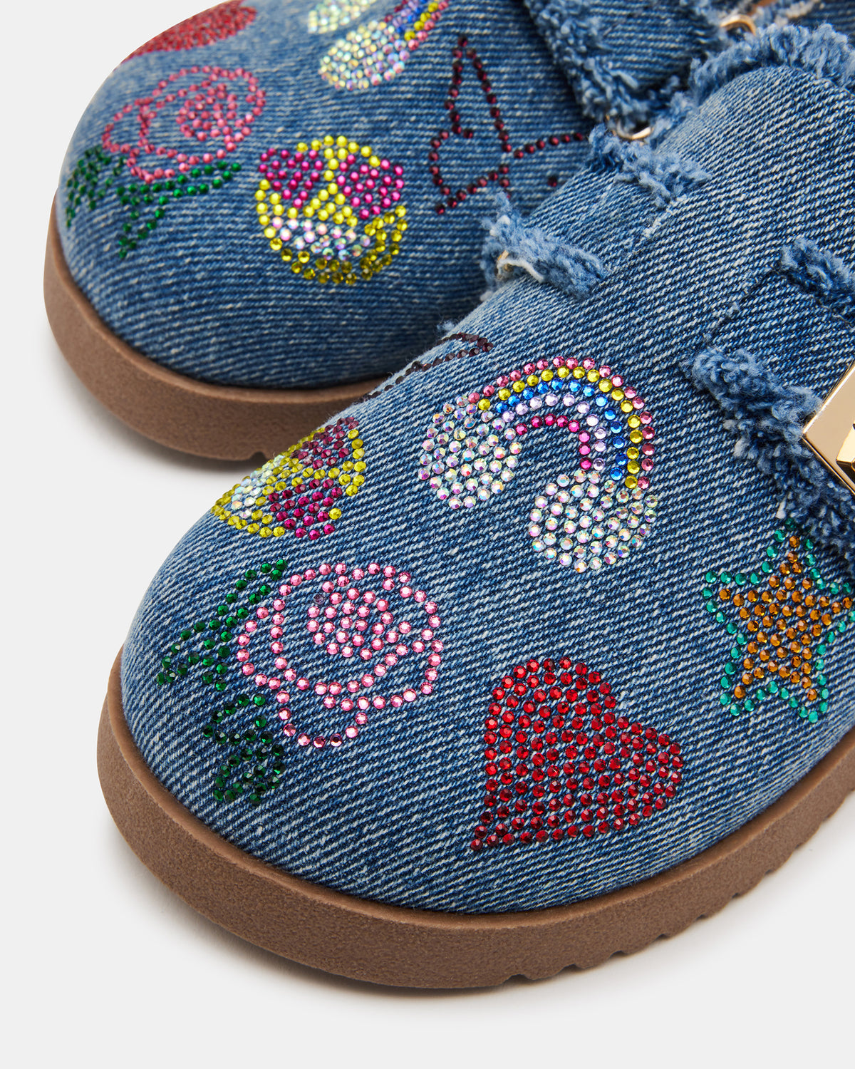 Kids' MONEYY Denim Multi Girls' Slip-On Clogs Steve Madden DENIM MULTI