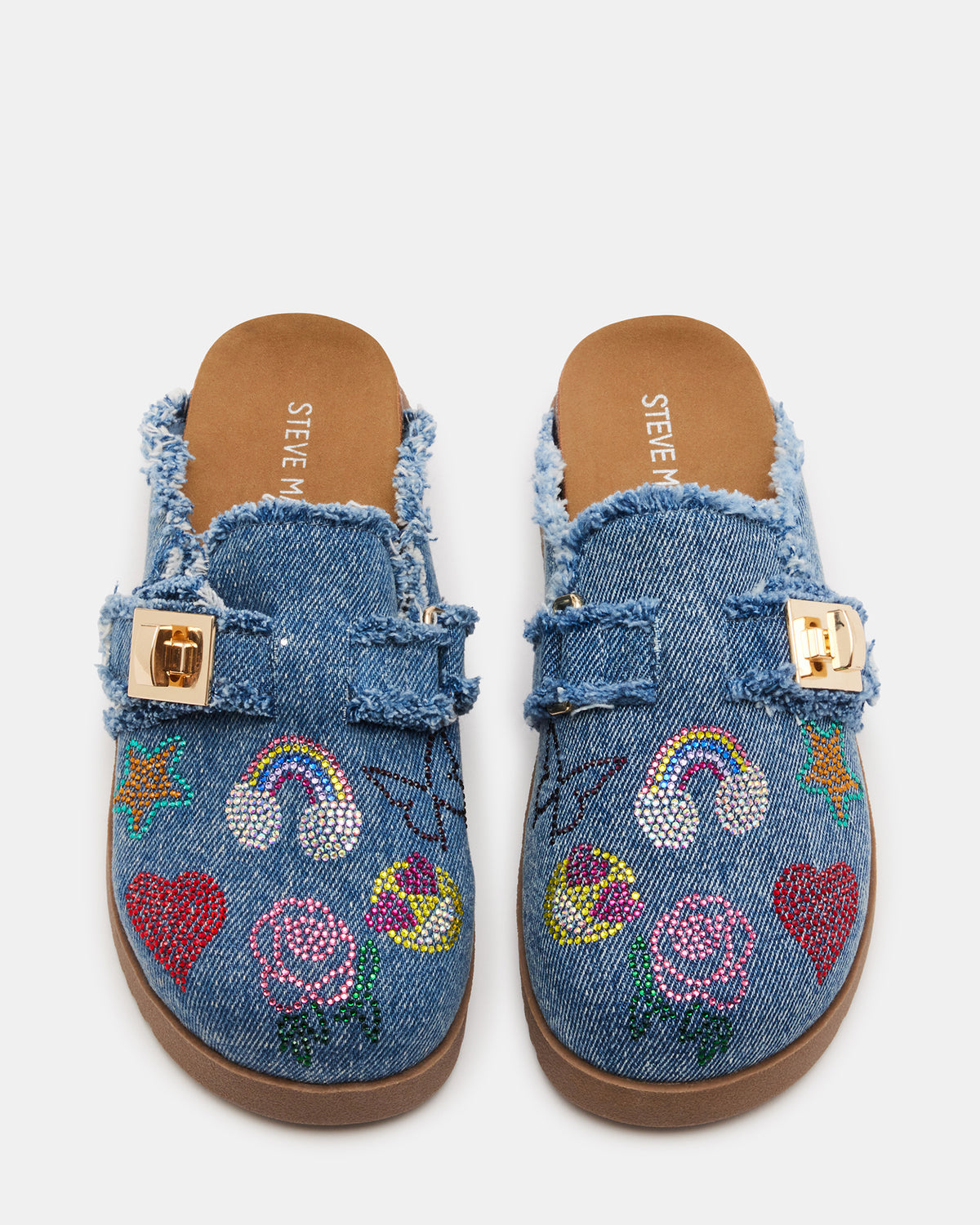 Kids' MONEYY Denim Multi Girls' Slip-On Clogs Steve Madden DENIM MULTI