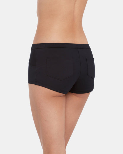 WHAT A STUD BIKINI BOTTOM Black Shorts Women's Bikini Bottom Steve Madden BLACK