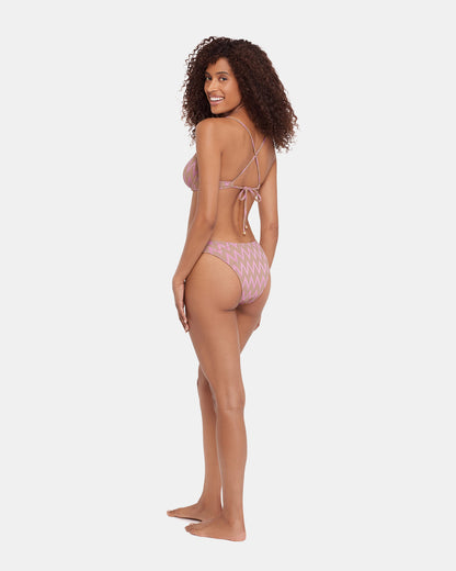 CHEVRON SHINE BIKINI TOP Purple Women's Bikini Top Steve Madden PURPLE