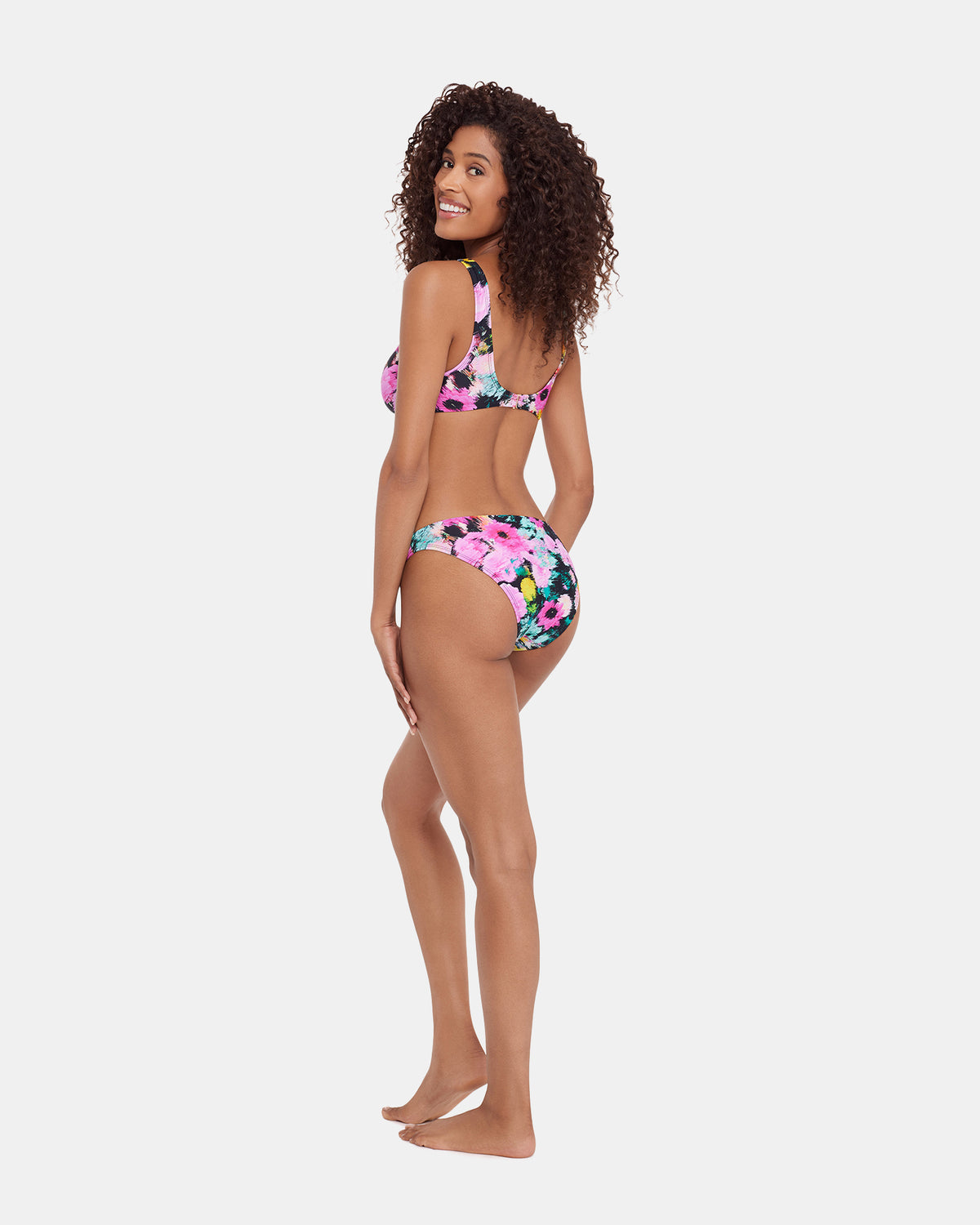 DAZEY FIELDS MULTI BIKINI BOTTOM Women's Bikini Bottom Steve Madden BLACK DITSY FLORAL