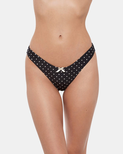 DARLING DOT BIKINI BOTTOM BLACK MULTI Women's Bikini Bottom Steve Madden BLACK MULTI