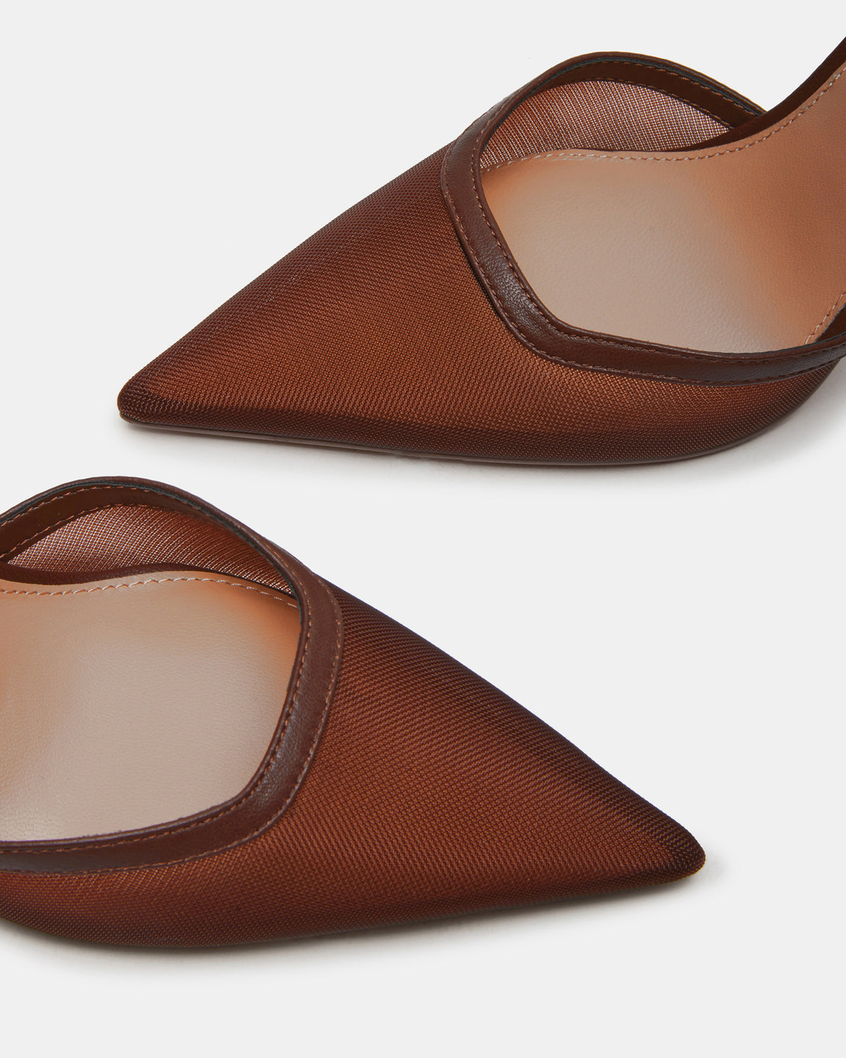 ALLIANCE Mesh Brown Pointed-Toe Pump Women's Heel Steve Madden BROWN