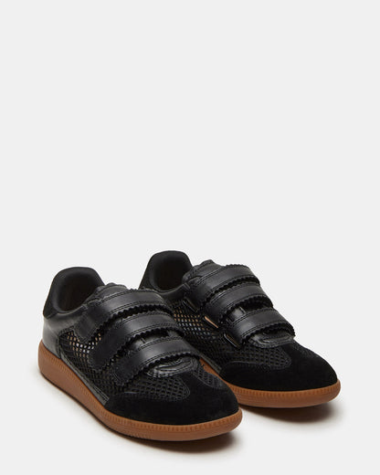 MOMENTUM Mesh Black Women's Velcro Low-Top Sneakers Steve Madden BLACK