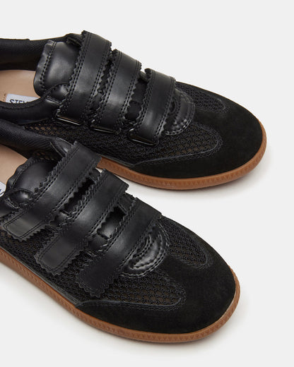 MOMENTUM Mesh Black Women's Velcro Low-Top Sneakers Steve Madden BLACK