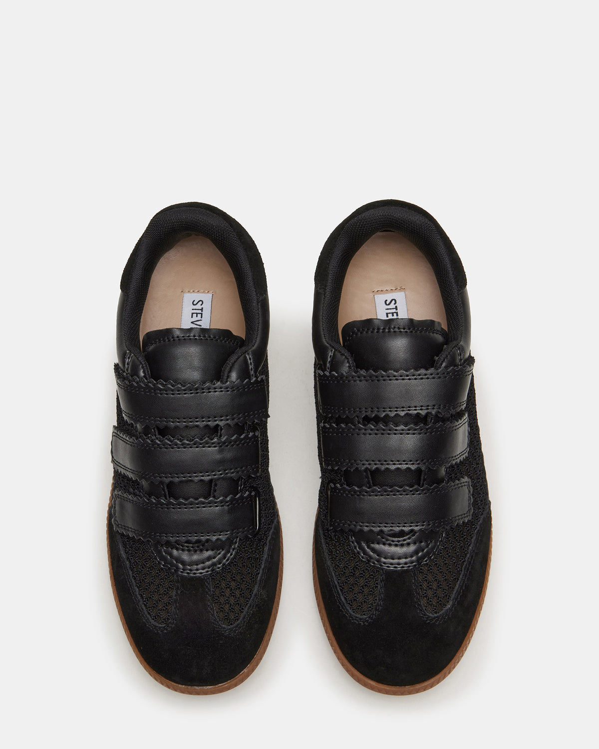 MOMENTUM Mesh Black Women's Velcro Low-Top Sneakers Steve Madden BLACK