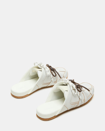 MAYSA White Distressed Women's Low-Top Slip-On Mule Sneakers Steve Madden WHT DISTRE