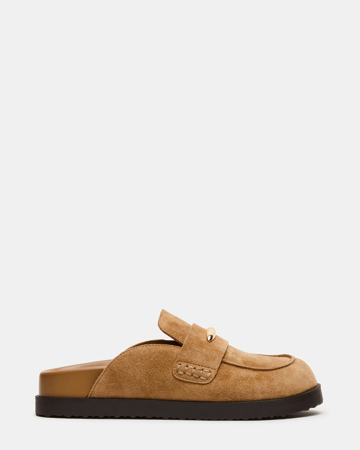 TOBIN Chestnut Suede Slip-On Mule Women's Flat Steve Madden CHESTNUT SUEDE