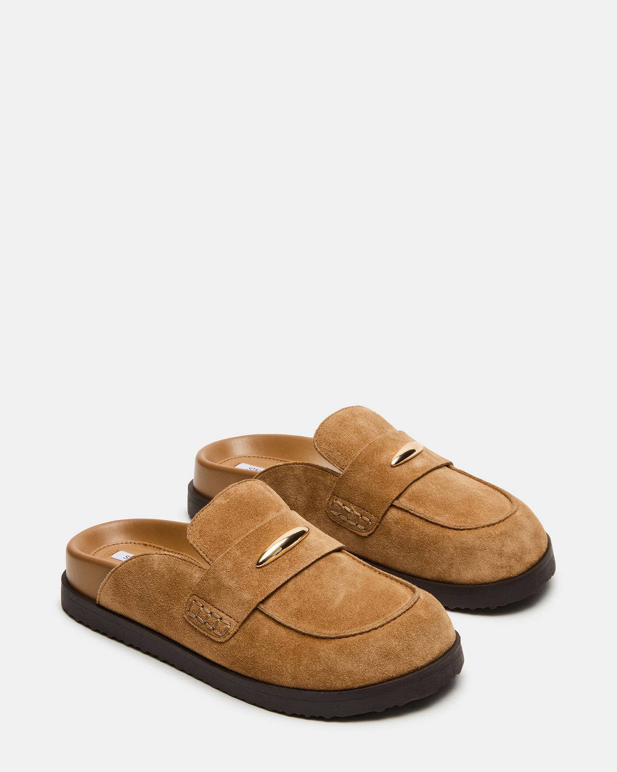 TOBIN Chestnut Suede Slip-On Mule Women's Flat Steve Madden CHESTNUT SUEDE